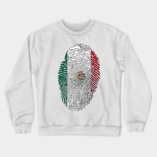 Mexico Flag - Mexican Flag - MX Flag Fingerprint Crewneck Sweatshirt